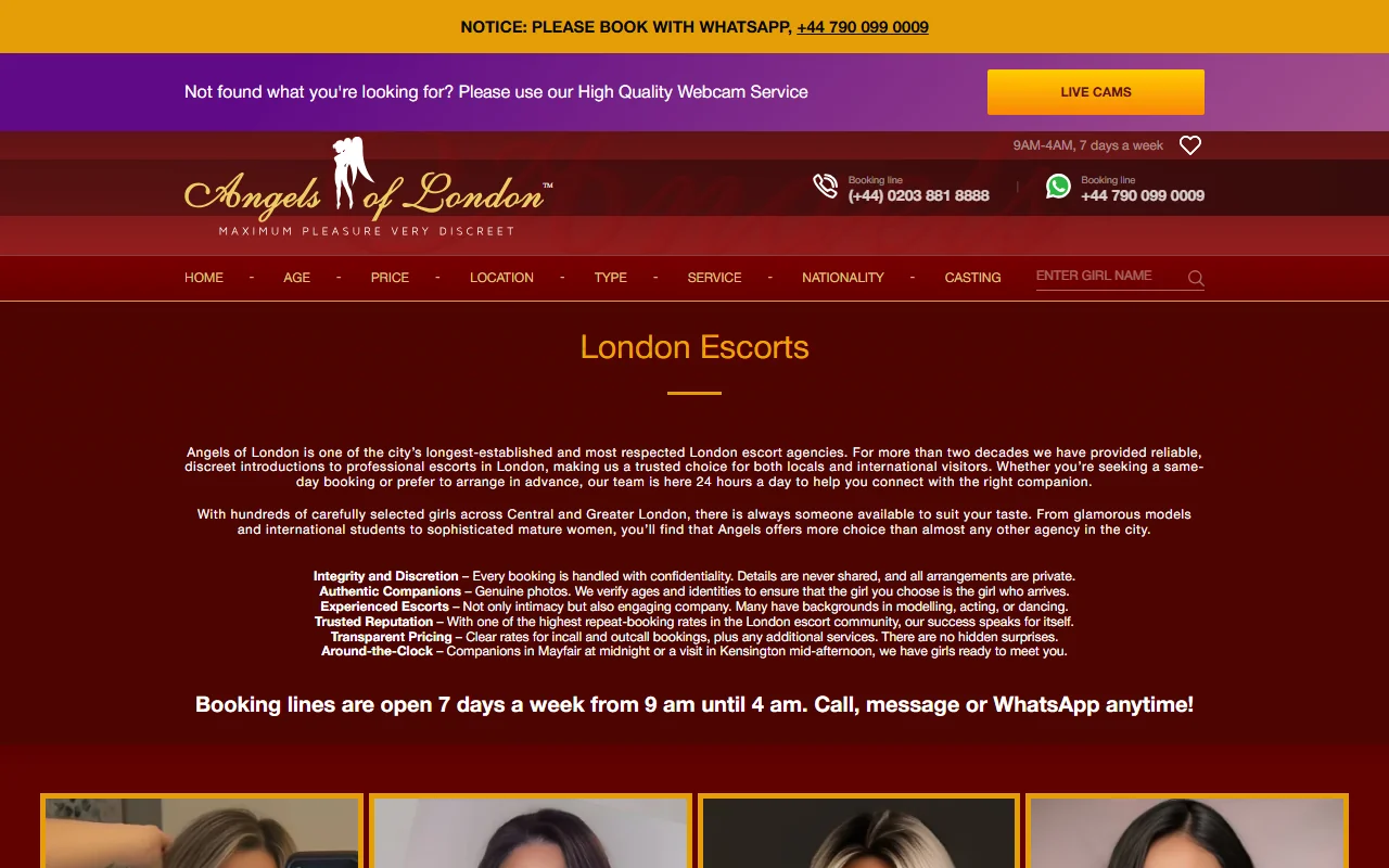Screenshot of Angelsoflondon